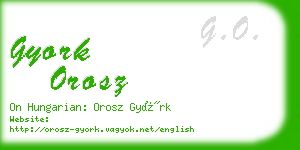 gyork orosz business card